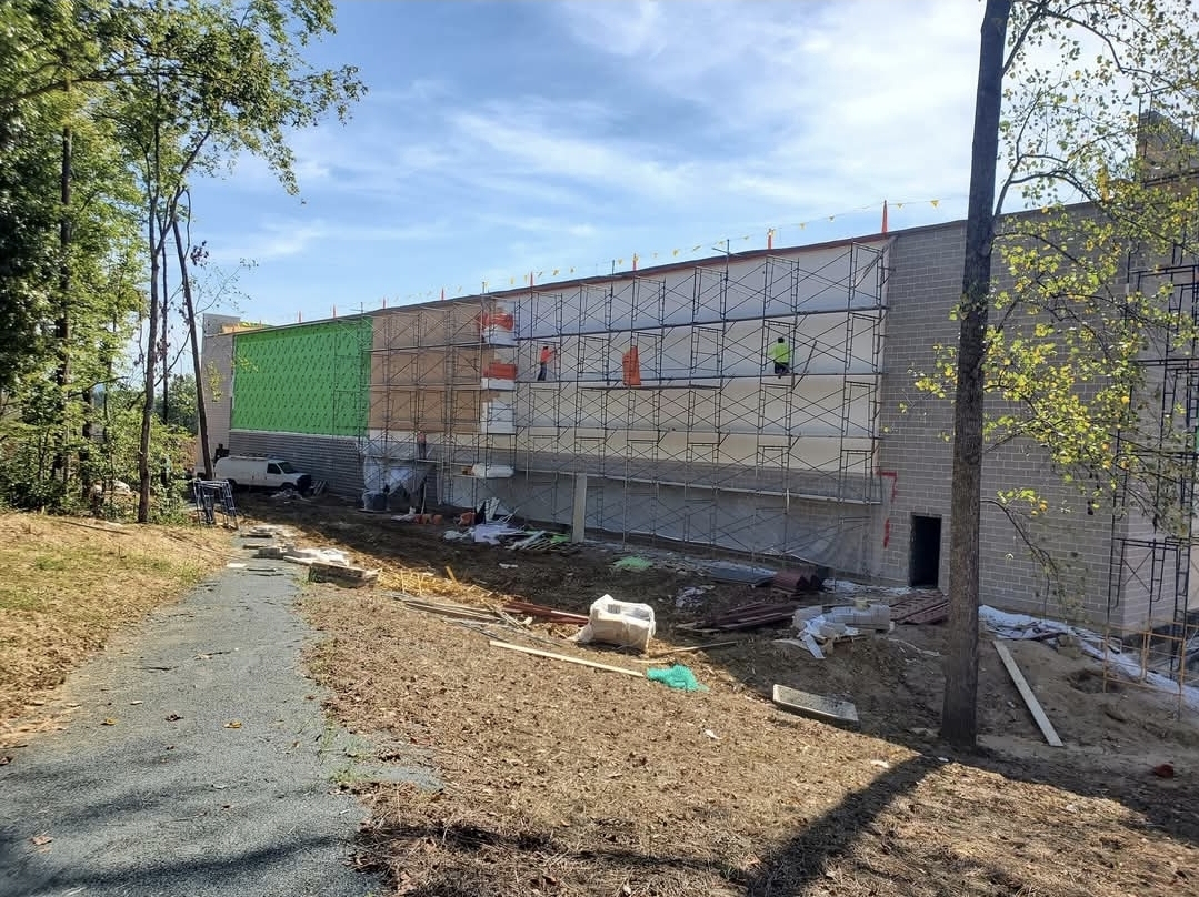 Commercial masonry on multi-story building