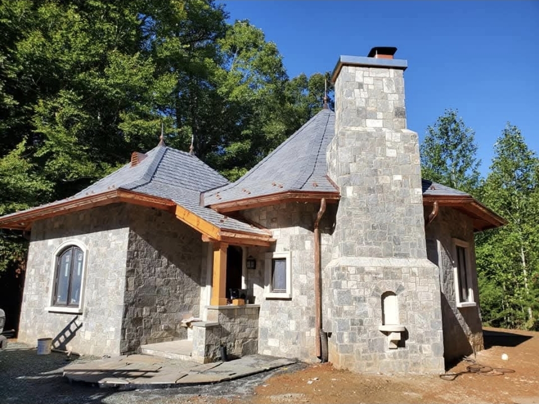 Custom residential stone exterior